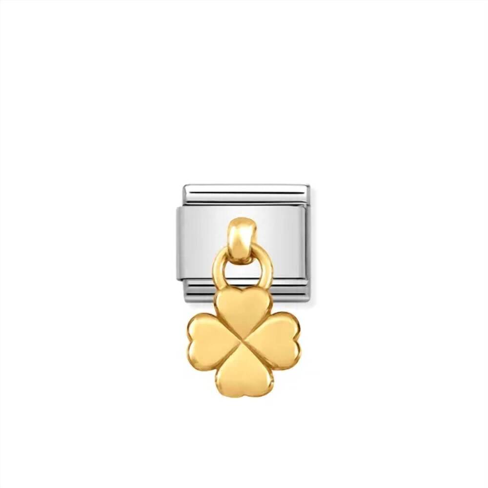 NEW NOMINATION women's for her links bracelet in clover charm